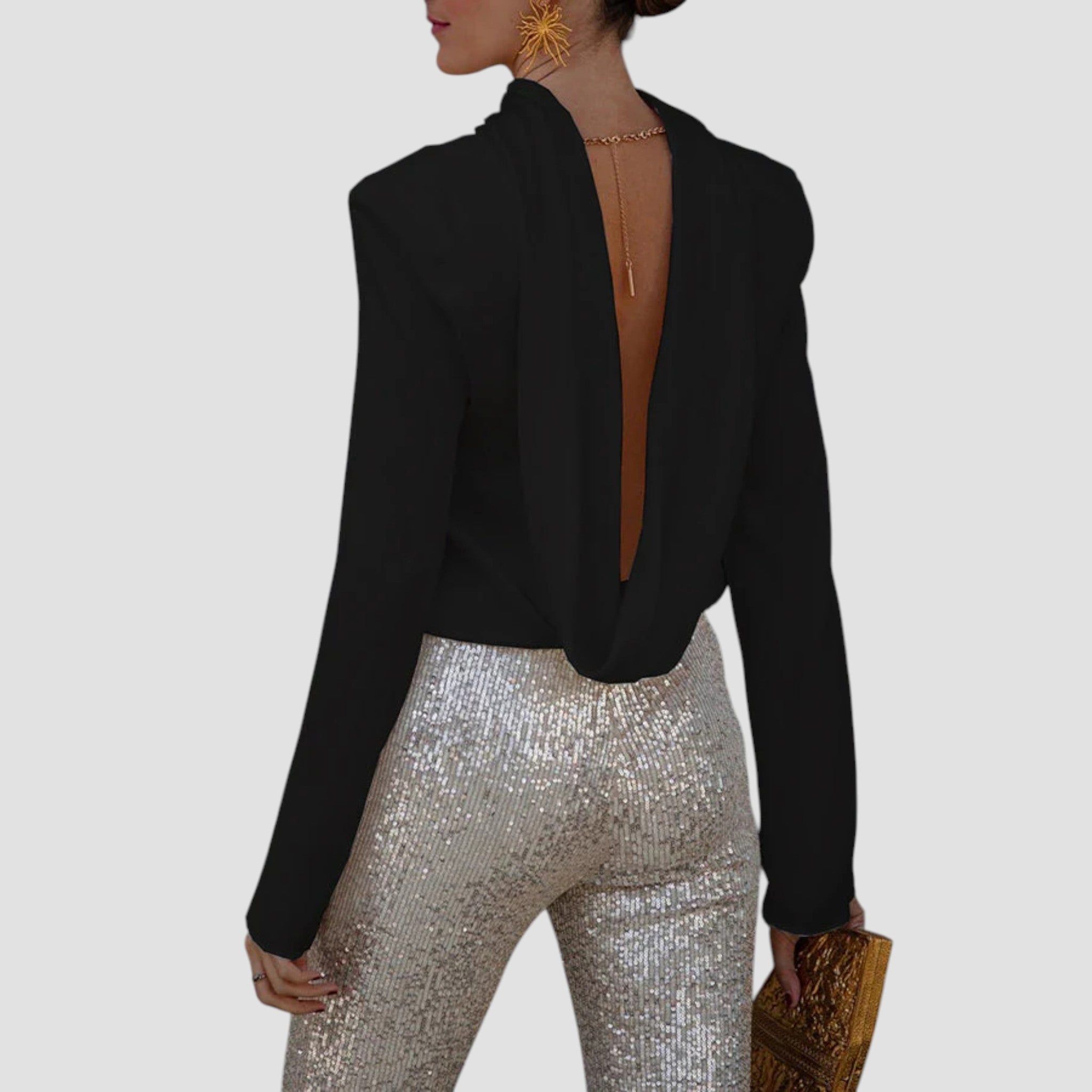 Elea Μπλούζα – Σατέν & Αλυσίδα Elegant