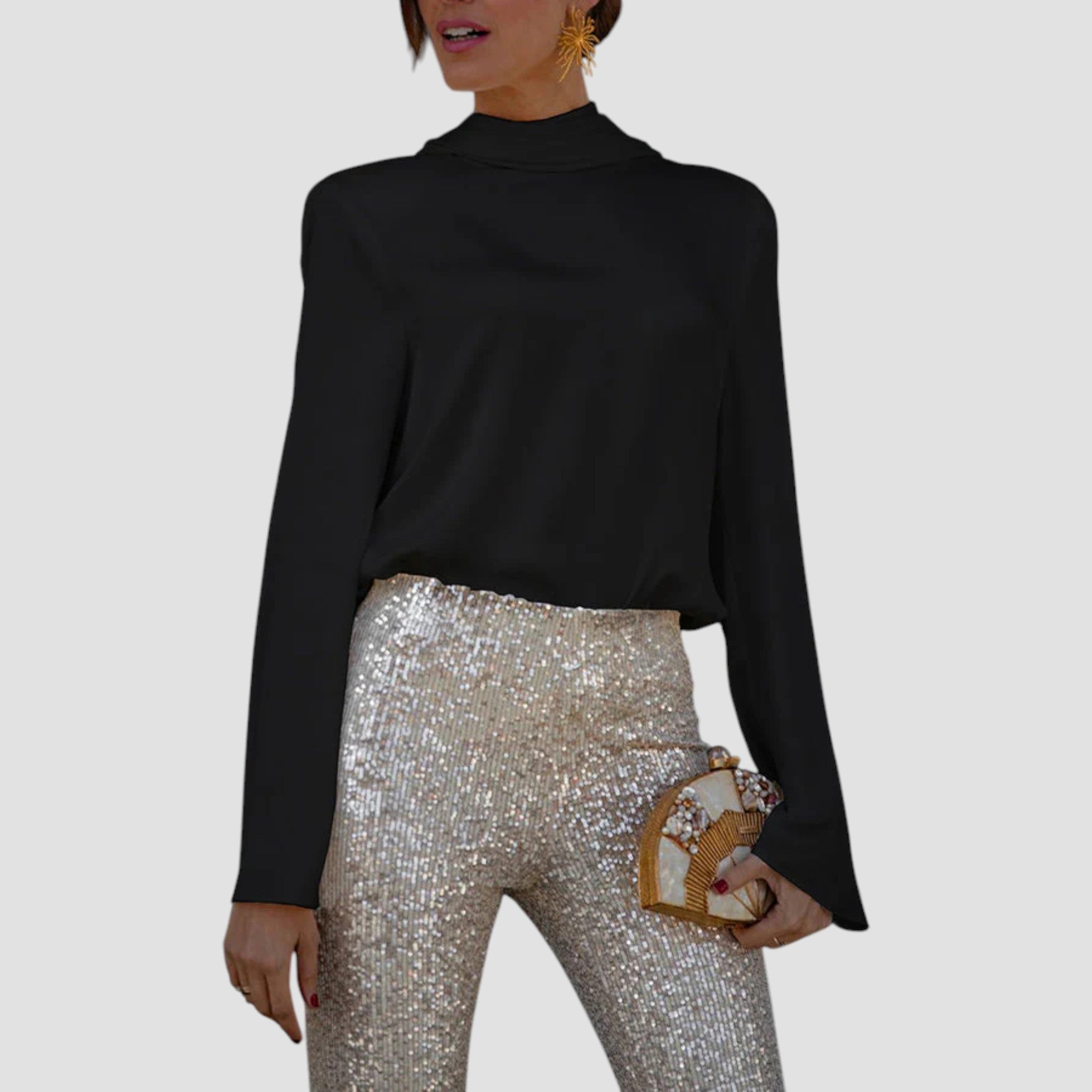 Elea Μπλούζα – Σατέν & Αλυσίδα Elegant