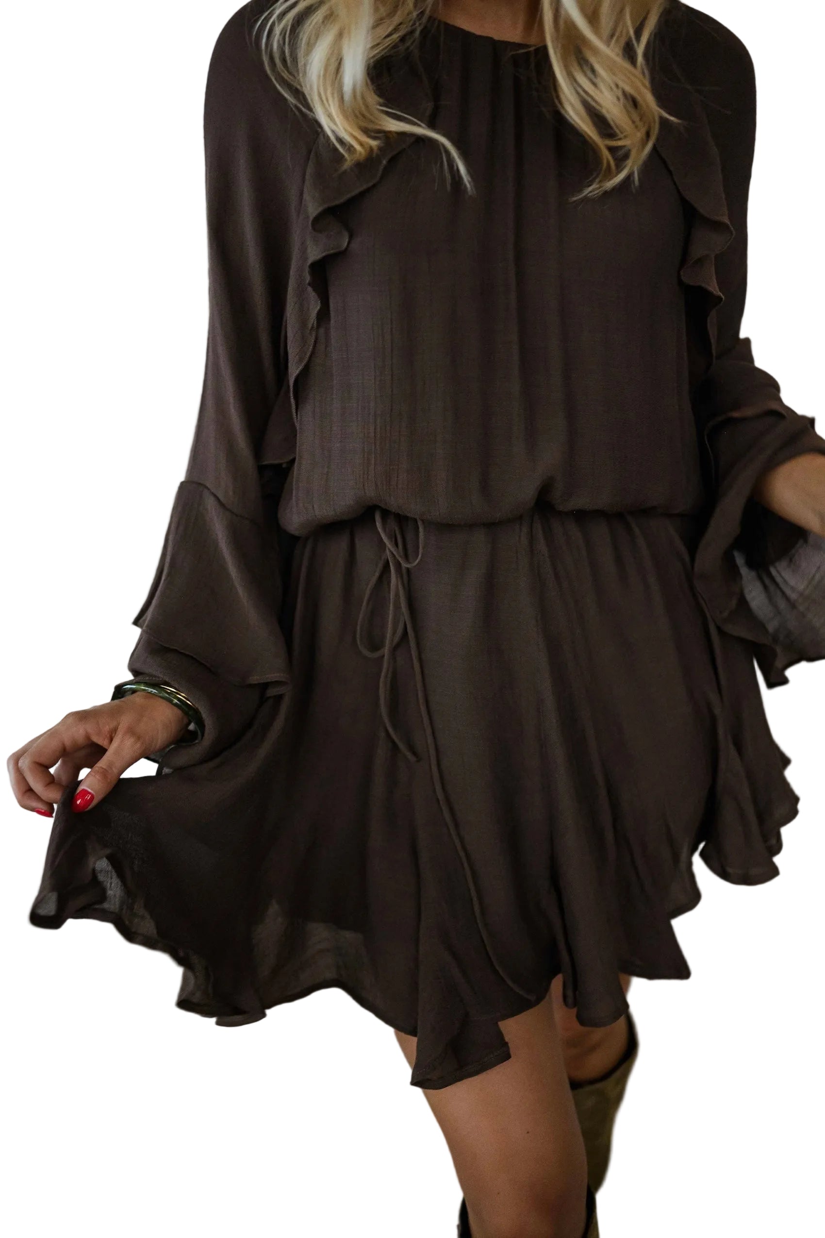 Ophie | Φόρεμα Audrina σε Σοκολατί Χρώμα (Chocolate Audrina Dress)