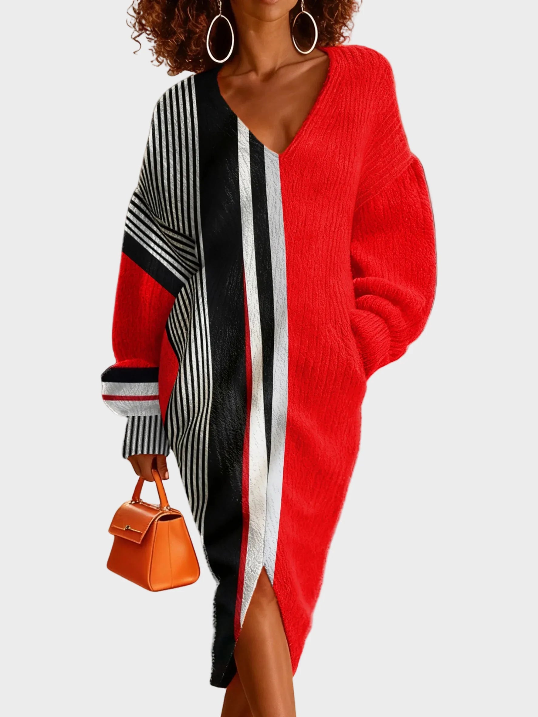 Cirilla | Μοντέρνο Φούτερ με Κουκούλα και Αφηρημένο Γεωμετρικό Καλλιτεχνικό Σχέδιο