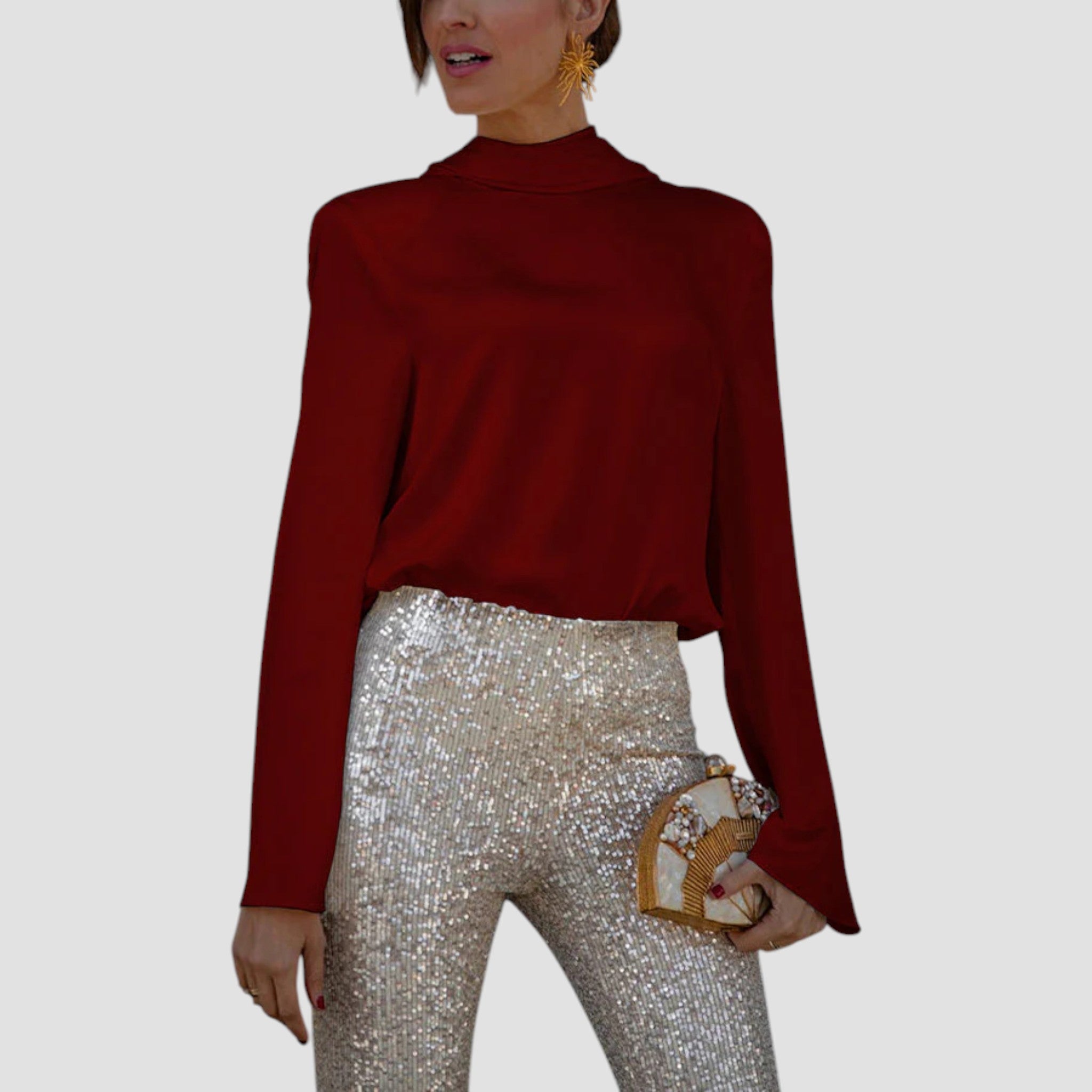 Elea Μπλούζα – Σατέν & Αλυσίδα Elegant