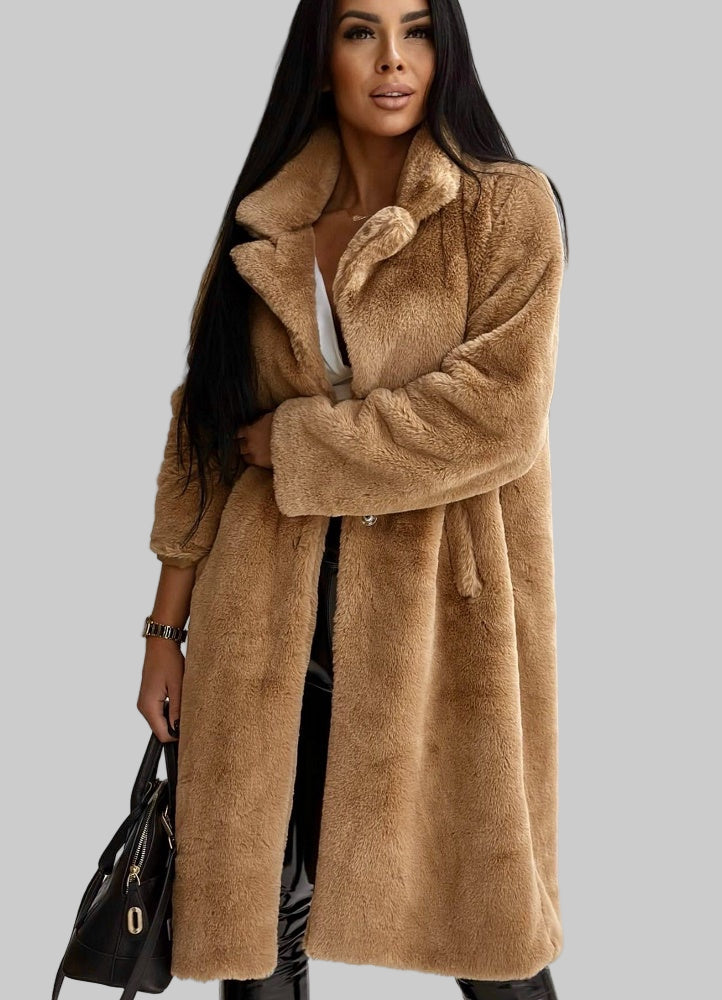 Γούνα Μακριά Με Τσέπες