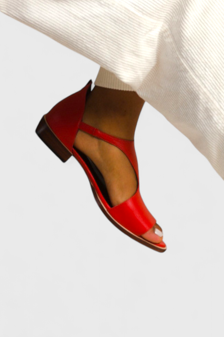 Doina Elegant Eco-Leather σανδάλια με μυτερή μύτη και χαμηλό τακούνι