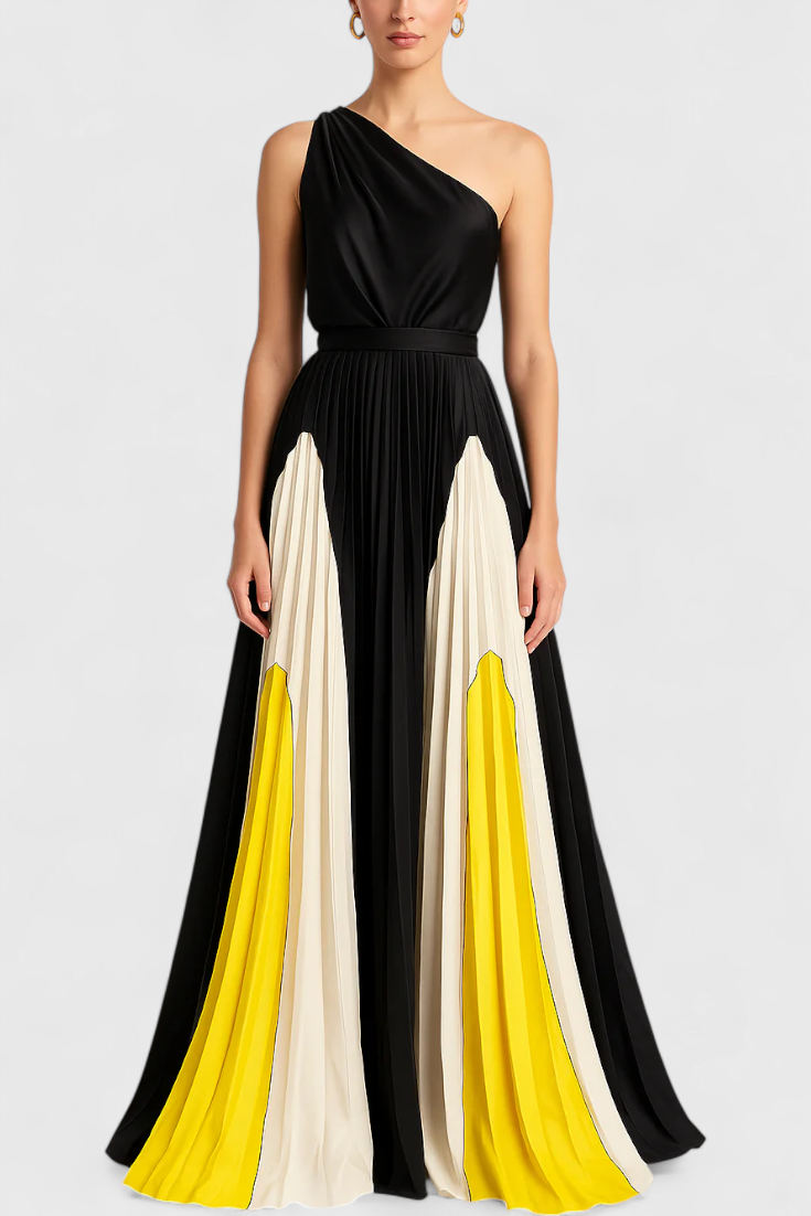 Antía Maxi Φόρεμα Off-Shoulder με Κομψή Στάμπα