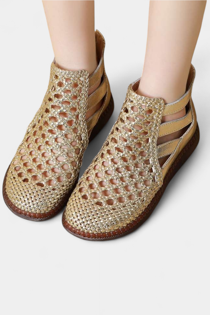 Alica Σανδάλια πλεκτά με ανοιχτό σχέδιο και ευκάμπτη σόλα