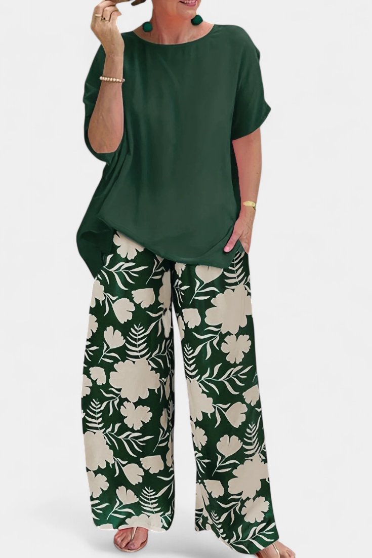 Aivy Φλοράλ Σετ Δύο Τεμαχίων με Χαλαρή Αίσθηση