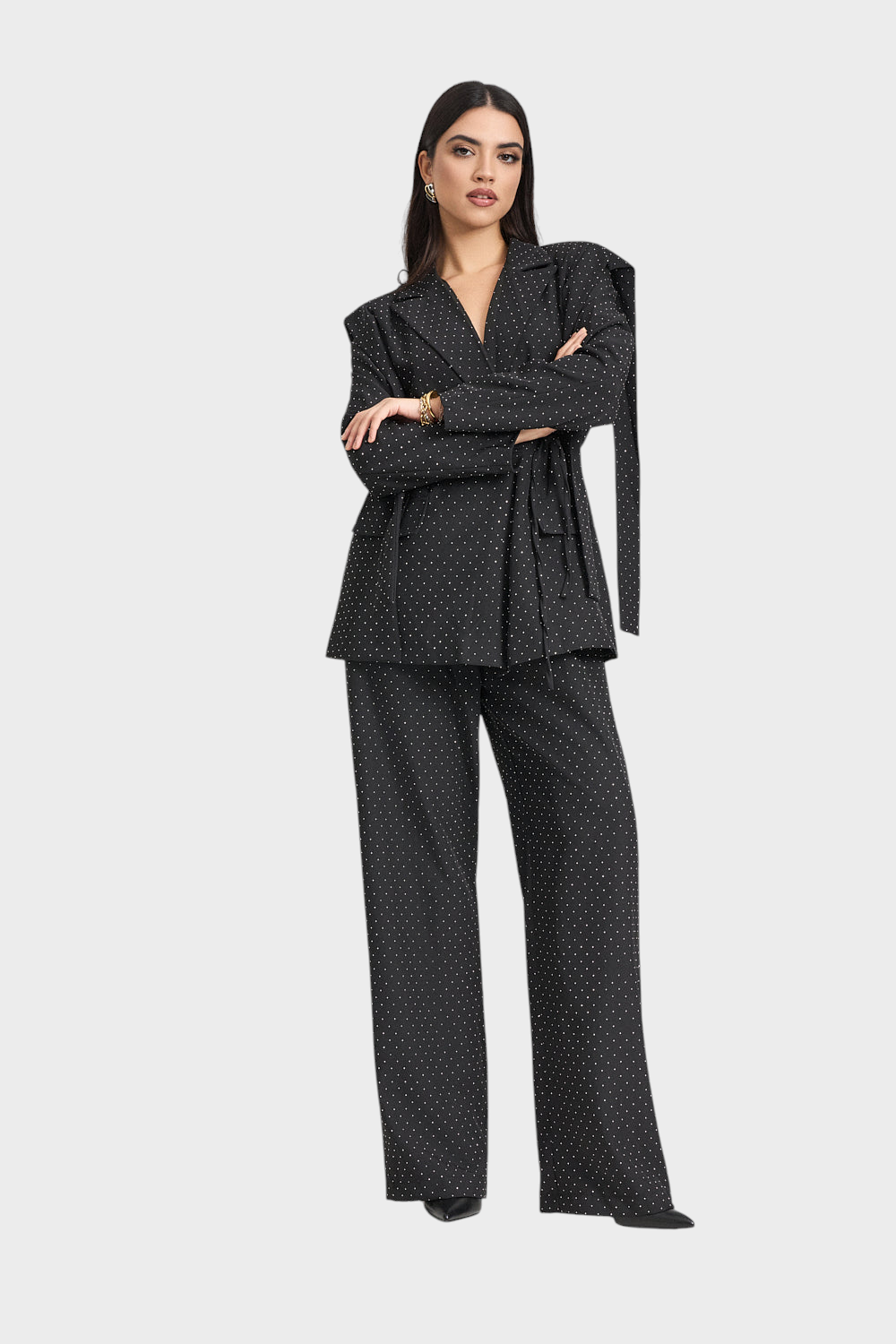 Σετ σακάκι και παντελόνι με στρας