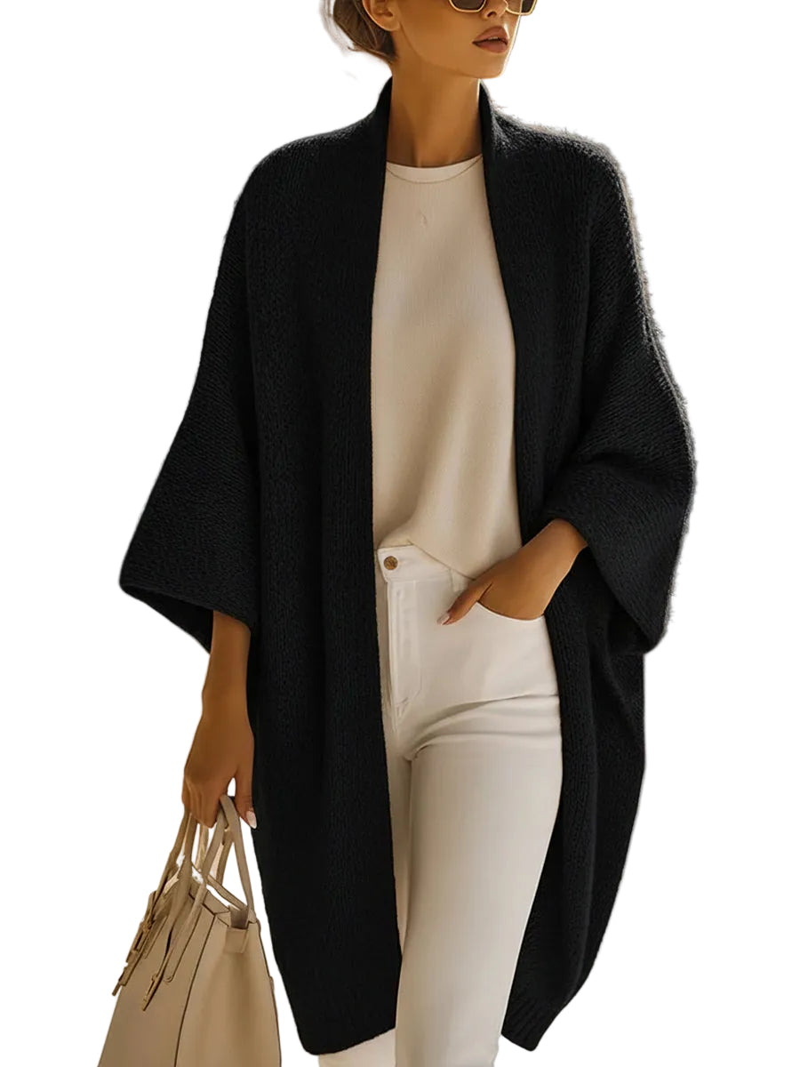 Dani | Μπεζ της Άμμου Oversized Πλεκτή Ζακέτα (Sand Beige Oversized Knit Cardigan)