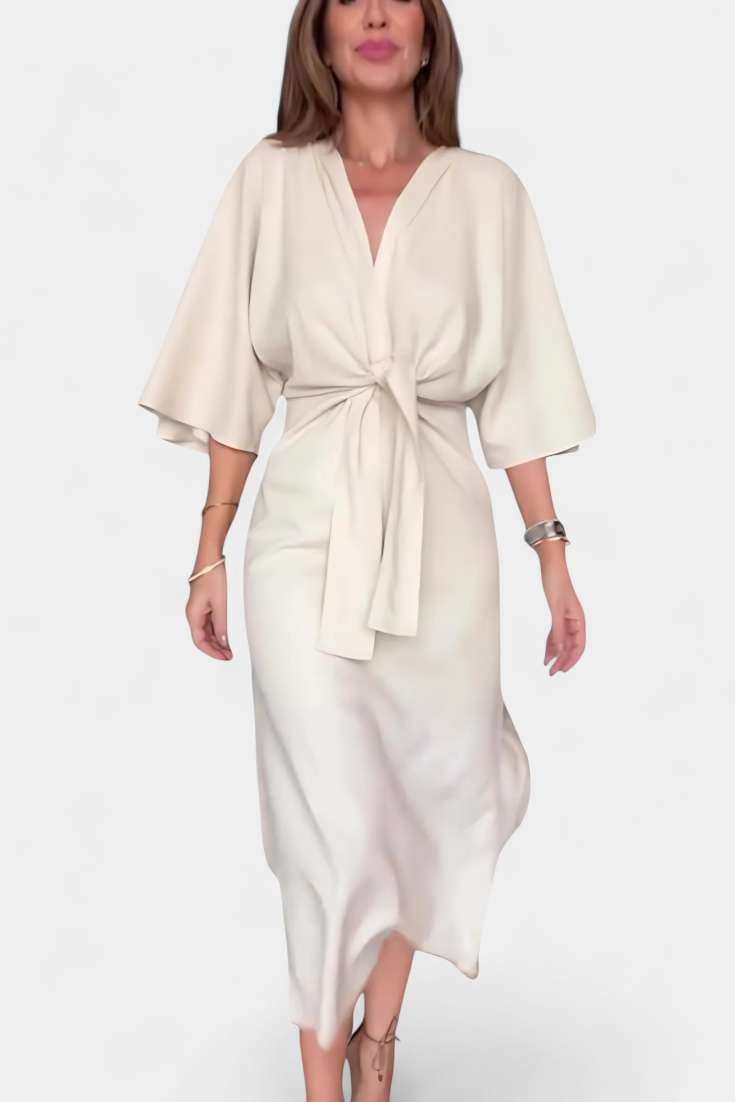 Ainhoa ​​Φόρεμα Καθημερινό με Κόμπο Μπροστά και Ντεκολτέ