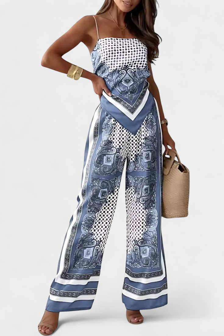 Leonie Set με Μοτίβο Paisley και Λουράκια