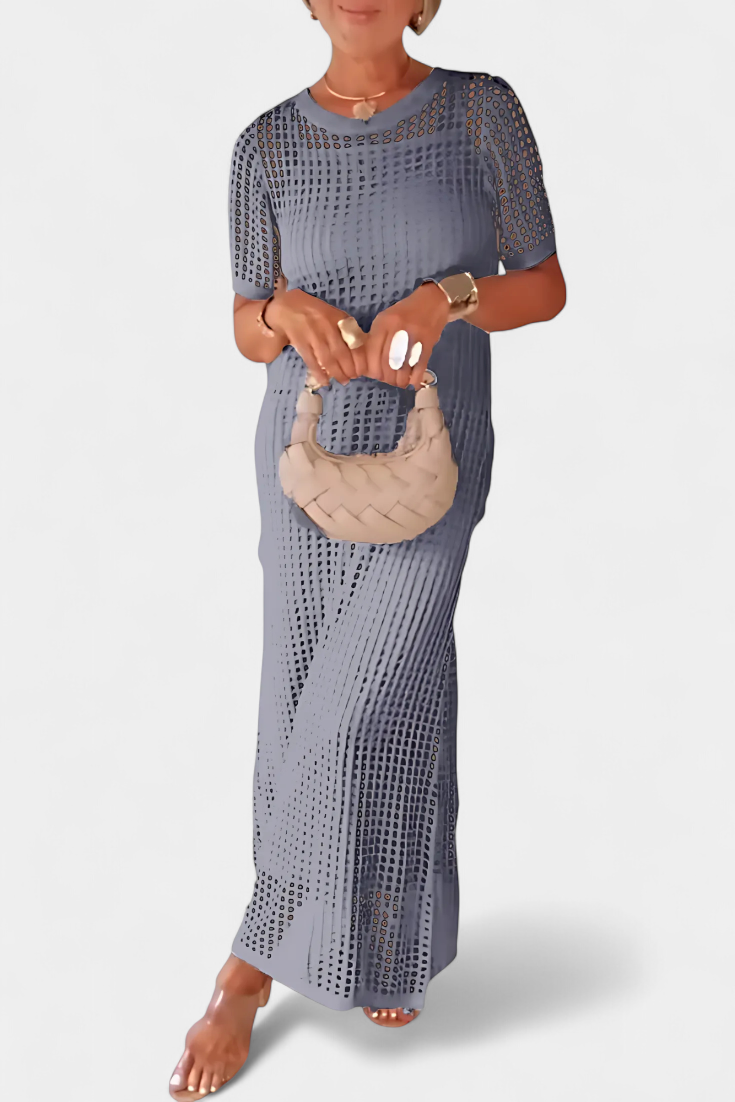 Balbina Φόρεμα Δύο Κομματιών με Λαιμόκοψη και Κοίλες Λεπτομέρειες