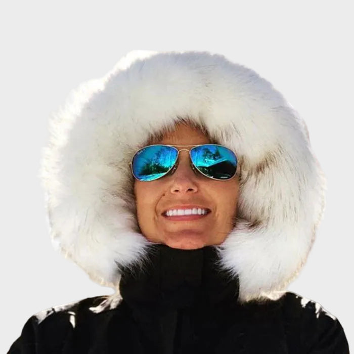 April | Προστατευτικό Λαιμού από Τεχνητή Γούνα Αρκτικής Αλεπούς - Λευκό