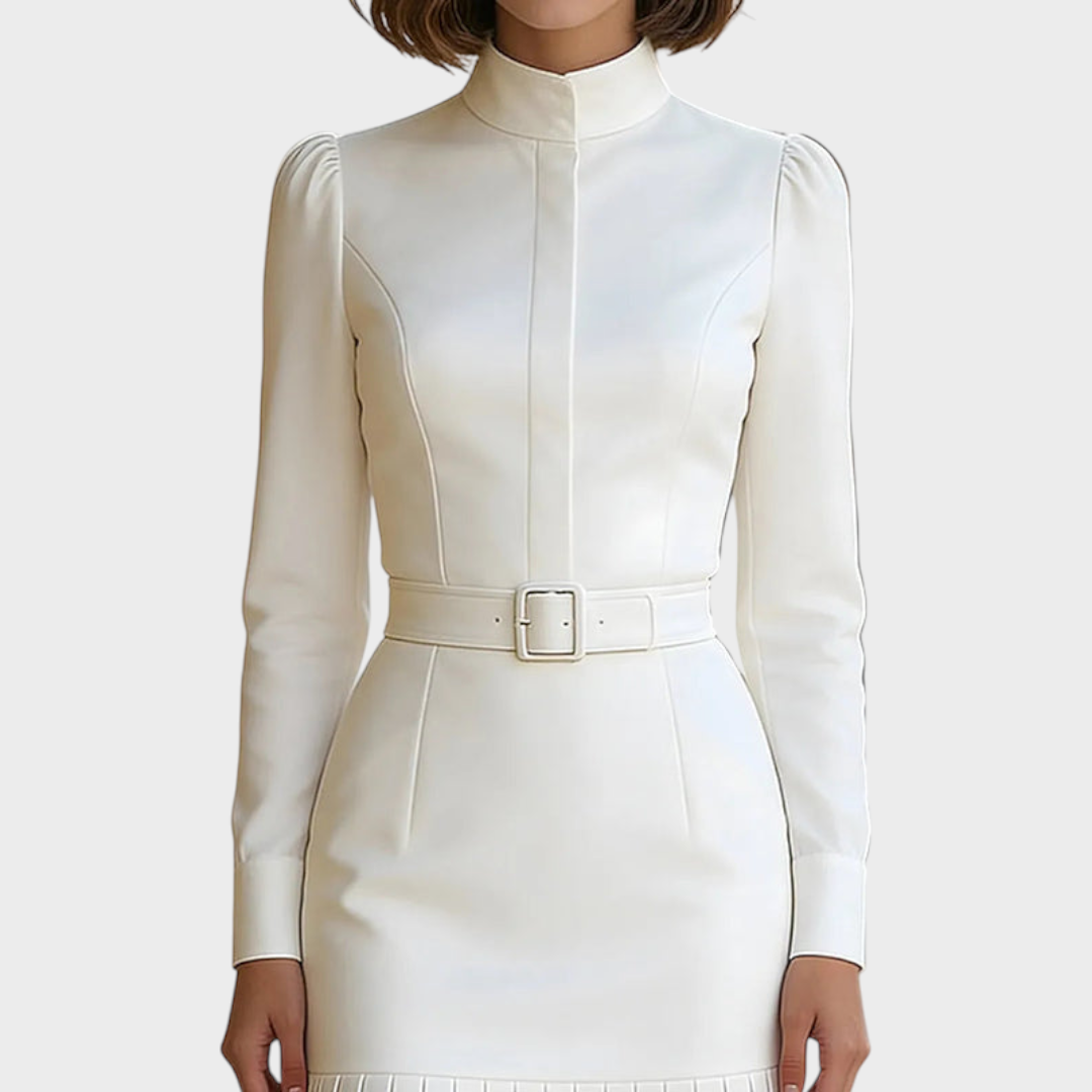 Allyson | Φόρεμα Midi με Ψηλό Λαιμό και Ζώνη