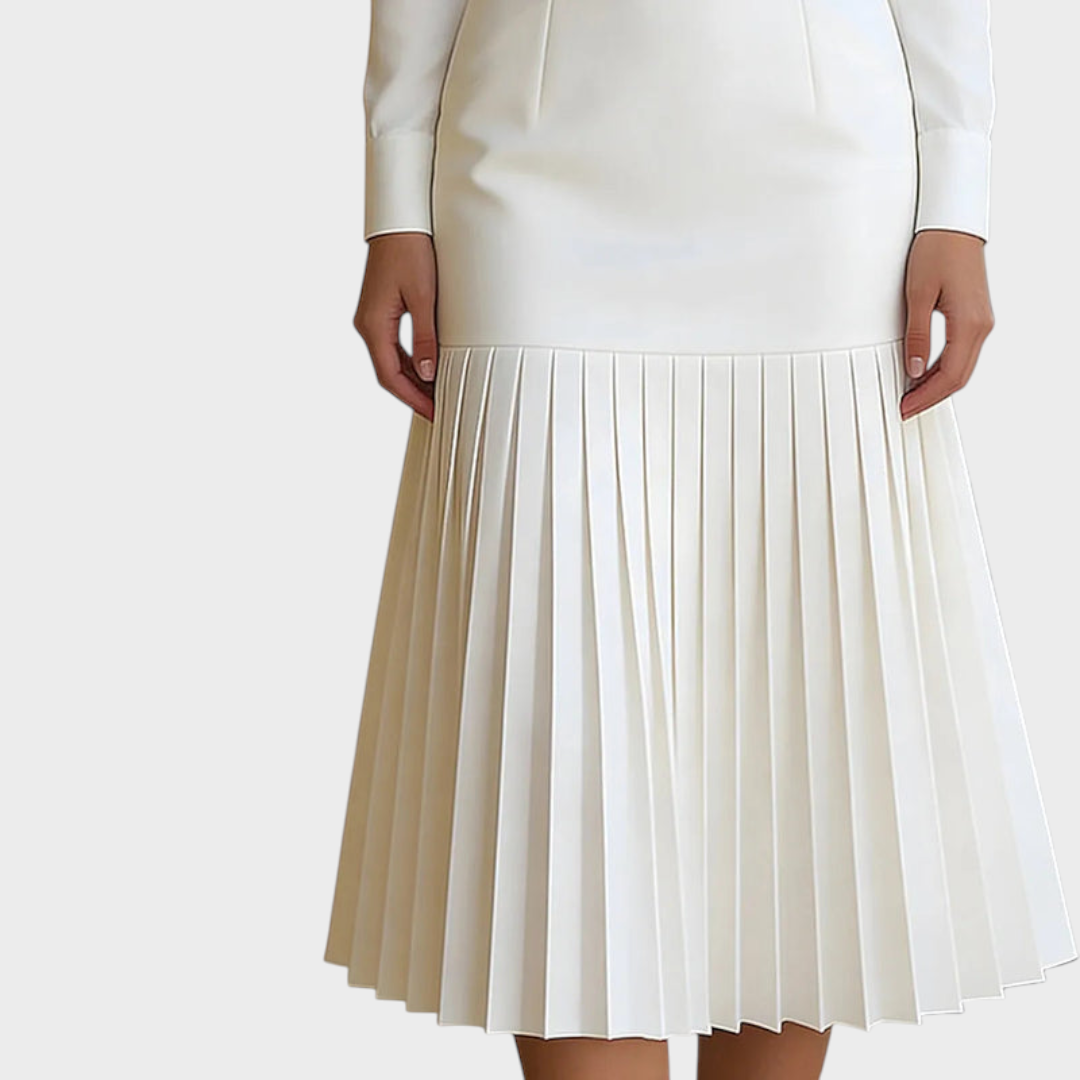 Allyson | Φόρεμα Midi με Ψηλό Λαιμό και Ζώνη