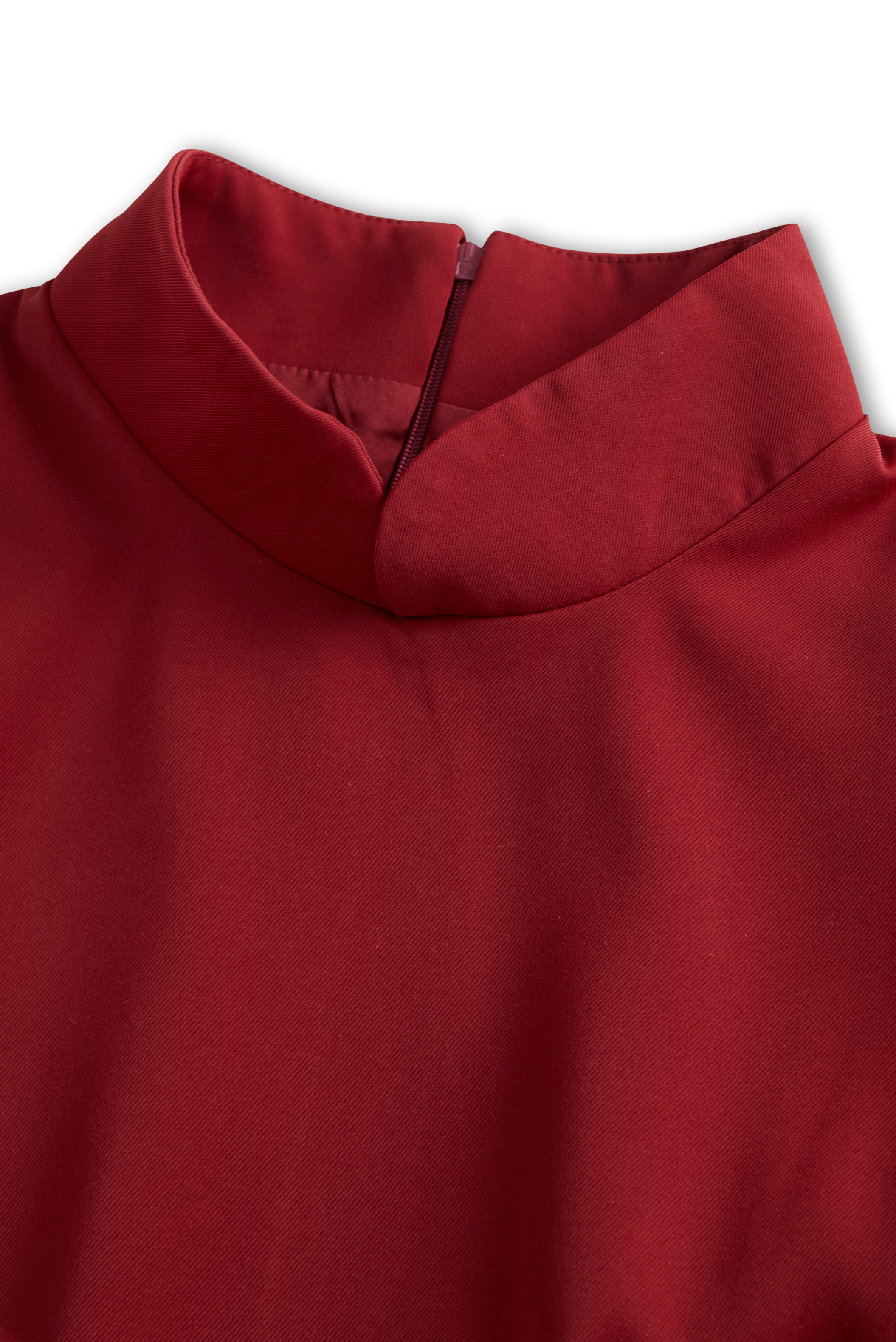 Fiona Κομψό Λευκό Φόρεμα με Μανδαρινικό Γιακά και Σχέδιο Ζώνης