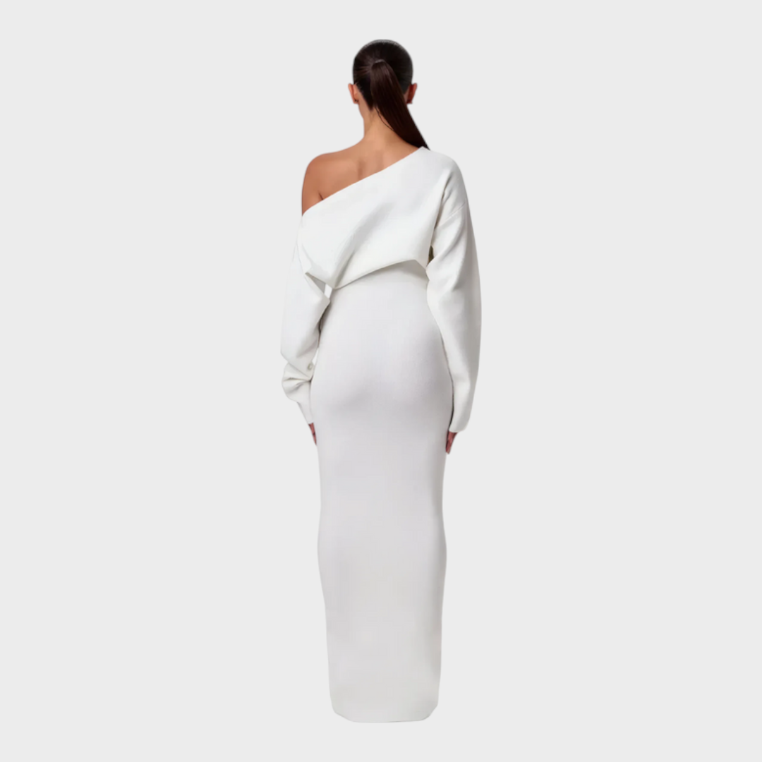 Hillary | Πλεκτό Μάξι Χωρίς Ώμους