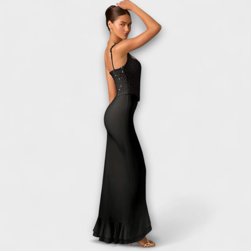 Bella - Σατέν φόρεμα με κορσέ