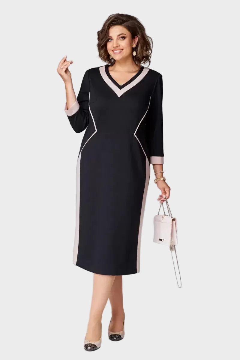 Alexa™ | Κομψό Φόρεμα με V-λαιμόκοψη