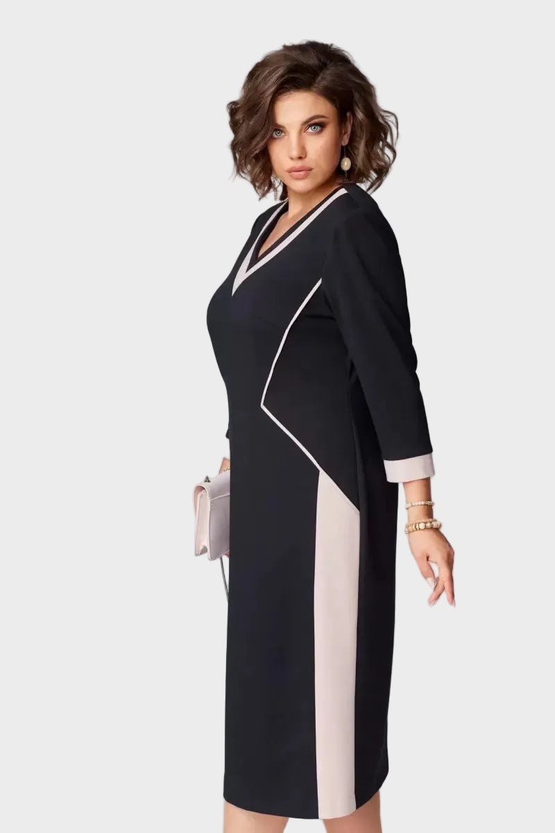 Alexa™ | Κομψό Φόρεμα με V-λαιμόκοψη