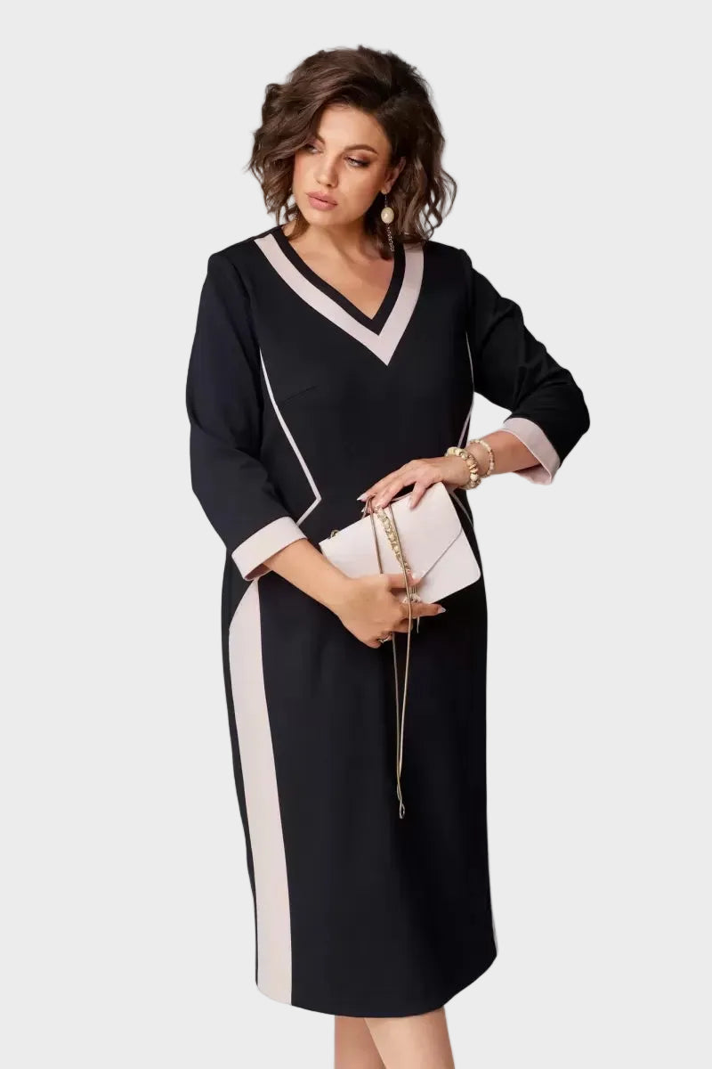 Alexa™ | Κομψό Φόρεμα με V-λαιμόκοψη