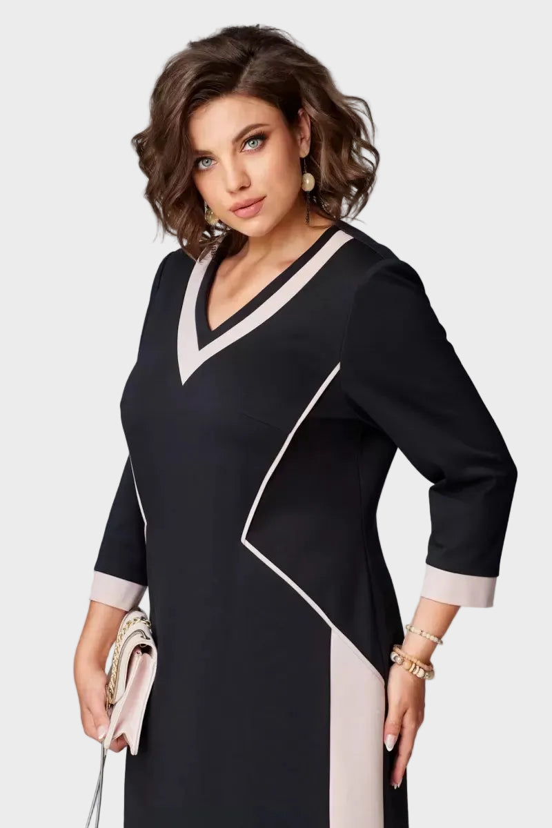 Alexa™ | Κομψό Φόρεμα με V-λαιμόκοψη