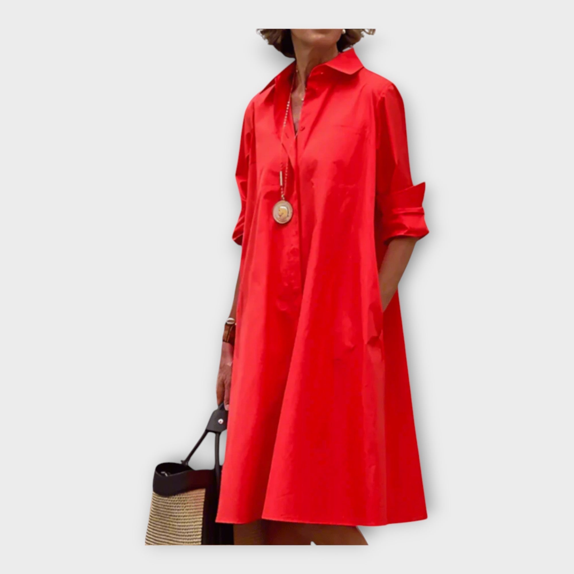 Κομψό Φόρεμα Πόλο από Πριμιούμ Ύφασμα