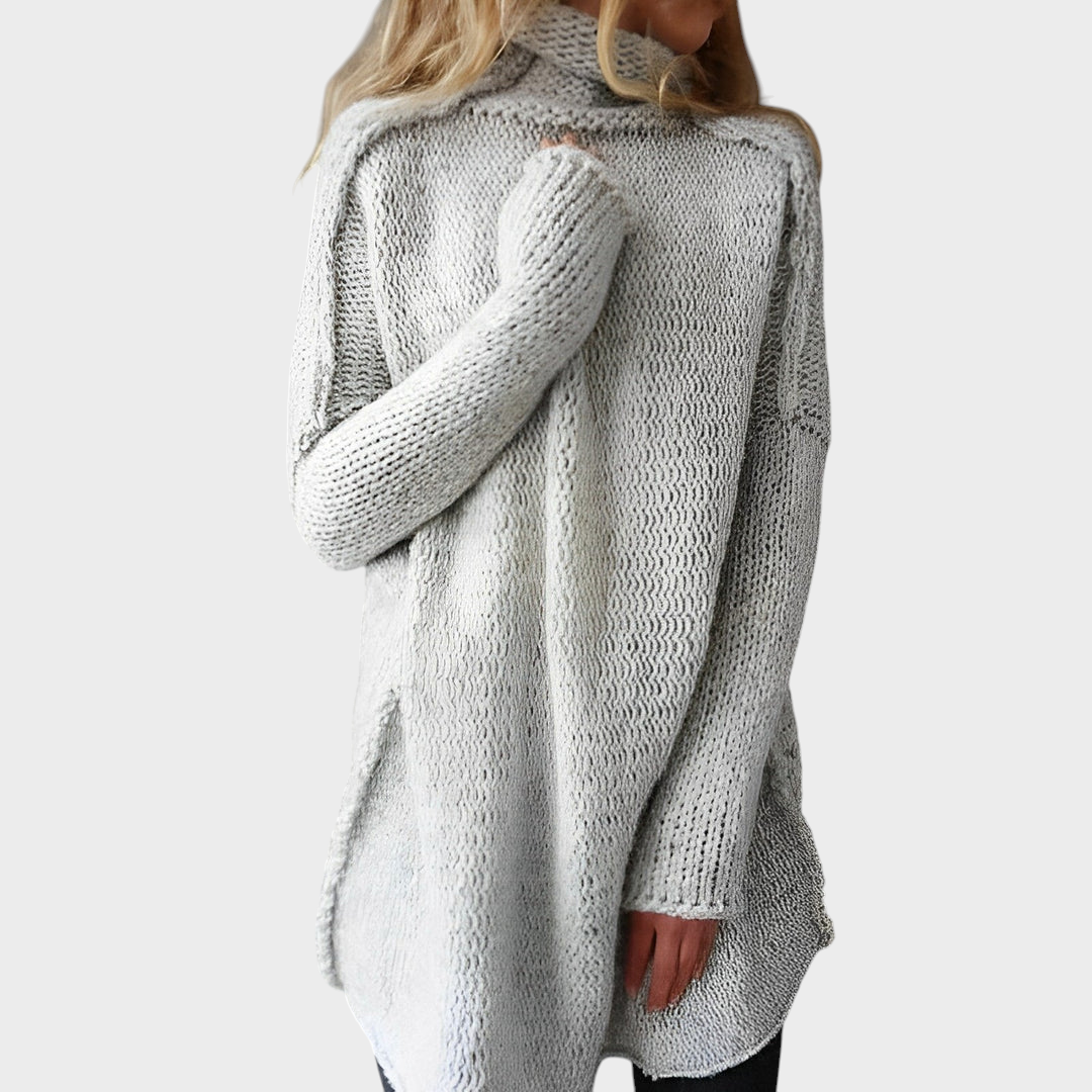 Amora | Πλεκτό Πουλόβερ με Υψηλό Λαιμό