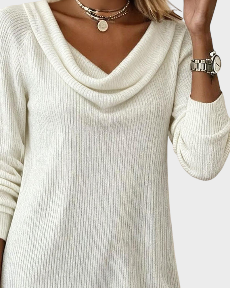 Σελίν | Καθημερινό Φόρεμα με Μακριά Μανίκια και Ψηλό Γιακά