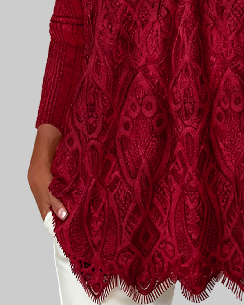 τοπ με τετράγωνη λαιμόκοψη και δαντέλα στη μασχάλη