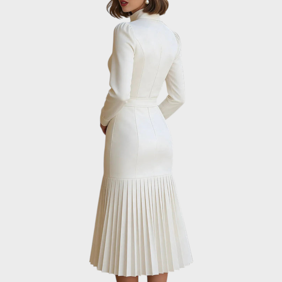 Allyson | Φόρεμα Midi με Ψηλό Λαιμό και Ζώνη