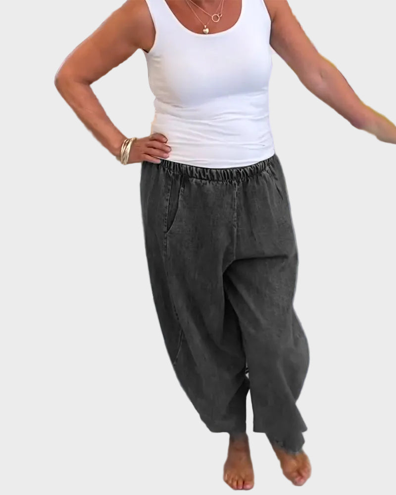 Gwen| Χαλαρό Τζιν με Ελαστική Μέση