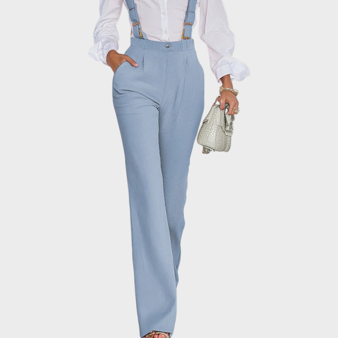 Lesley | Μοντέρνα και Καθημερινά Ροζ Κορδέτα Ρυθμιζόμενα Σαλοπέτες