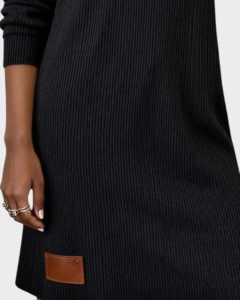 Σελίν | Καθημερινό Φόρεμα με Μακριά Μανίκια και Ψηλό Γιακά