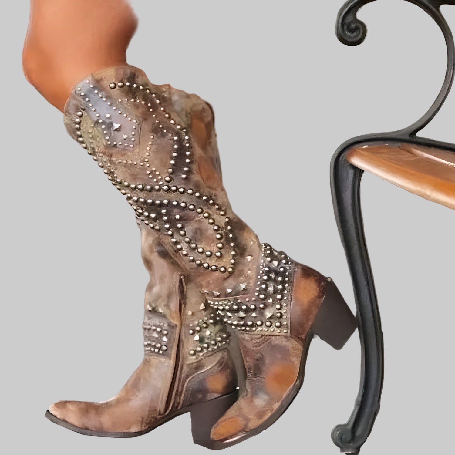 Monroe |ψηλές ως το γόνατο δυτικές μπότες