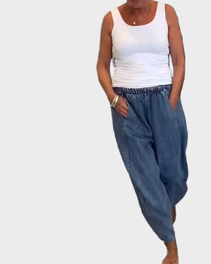 Gwen| Χαλαρό Τζιν με Ελαστική Μέση