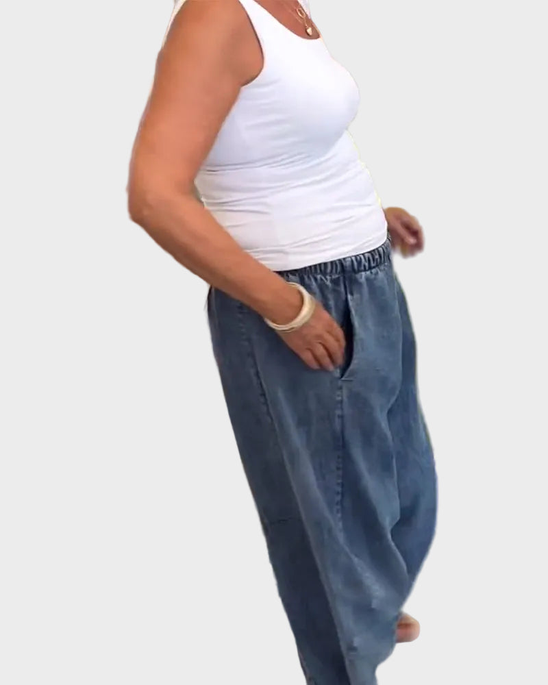 Gwen| Χαλαρό Τζιν με Ελαστική Μέση