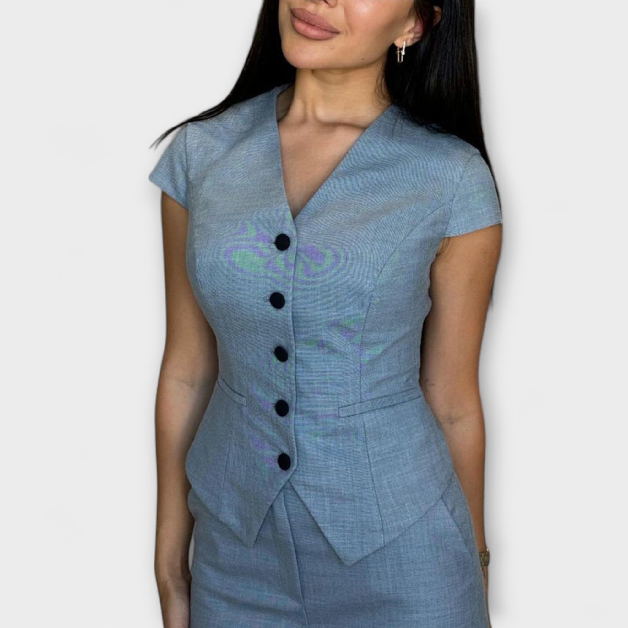 Ivy - Κομψό σετ με λαιμόκοψη V και παντελόνι