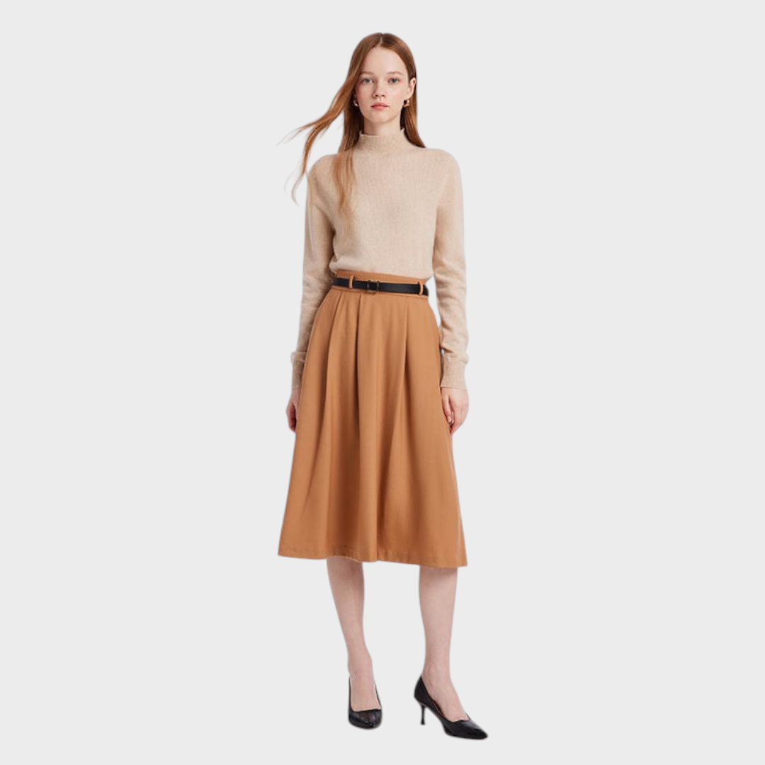 Divine | Γυναικείο Πουλόβερ Cashmere με Ψηλό Λαιμό