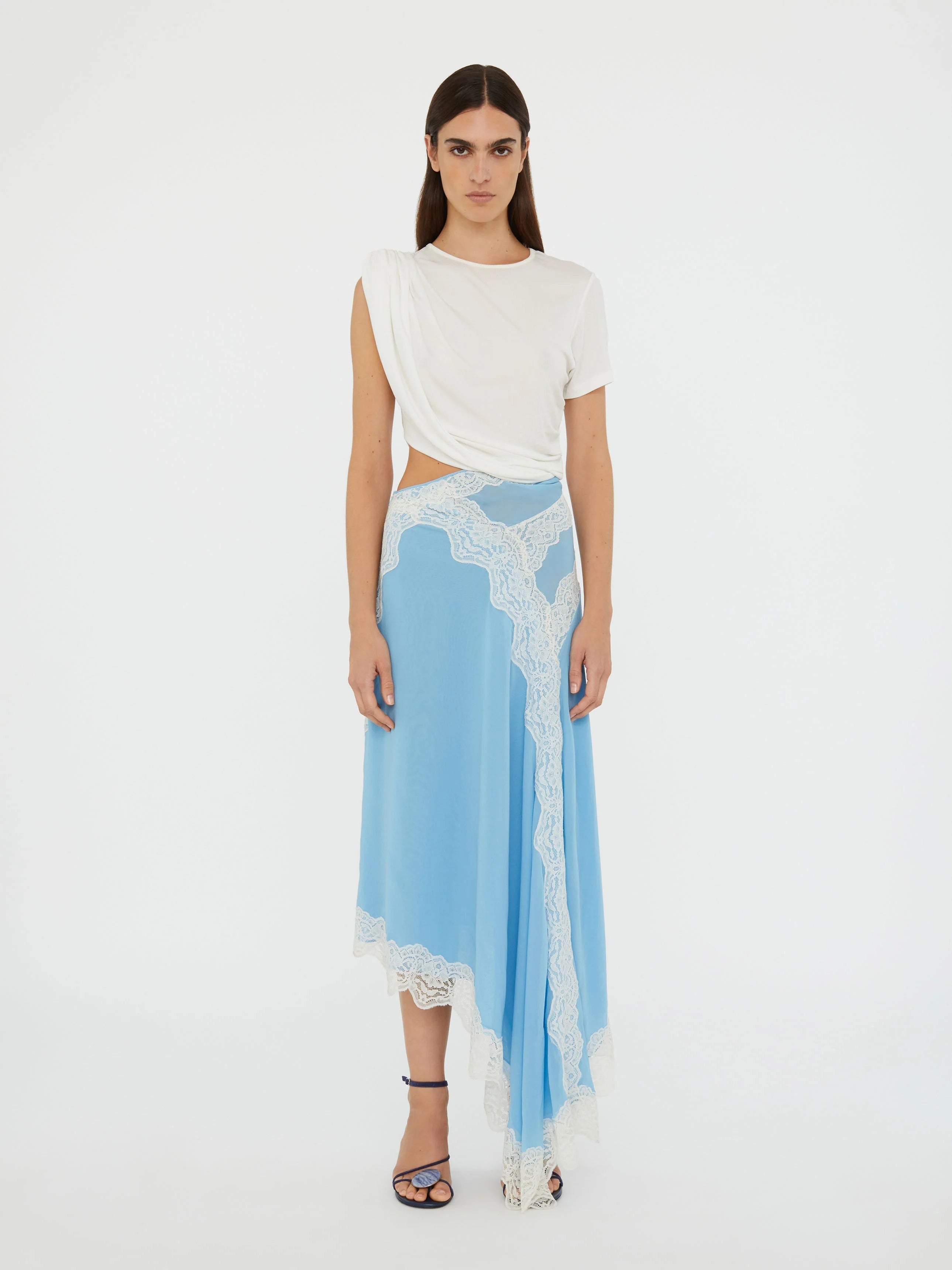 Αλίκη | Φόρεμα midi με στριφτή λεπτομέρεια τύπου μπλούζας