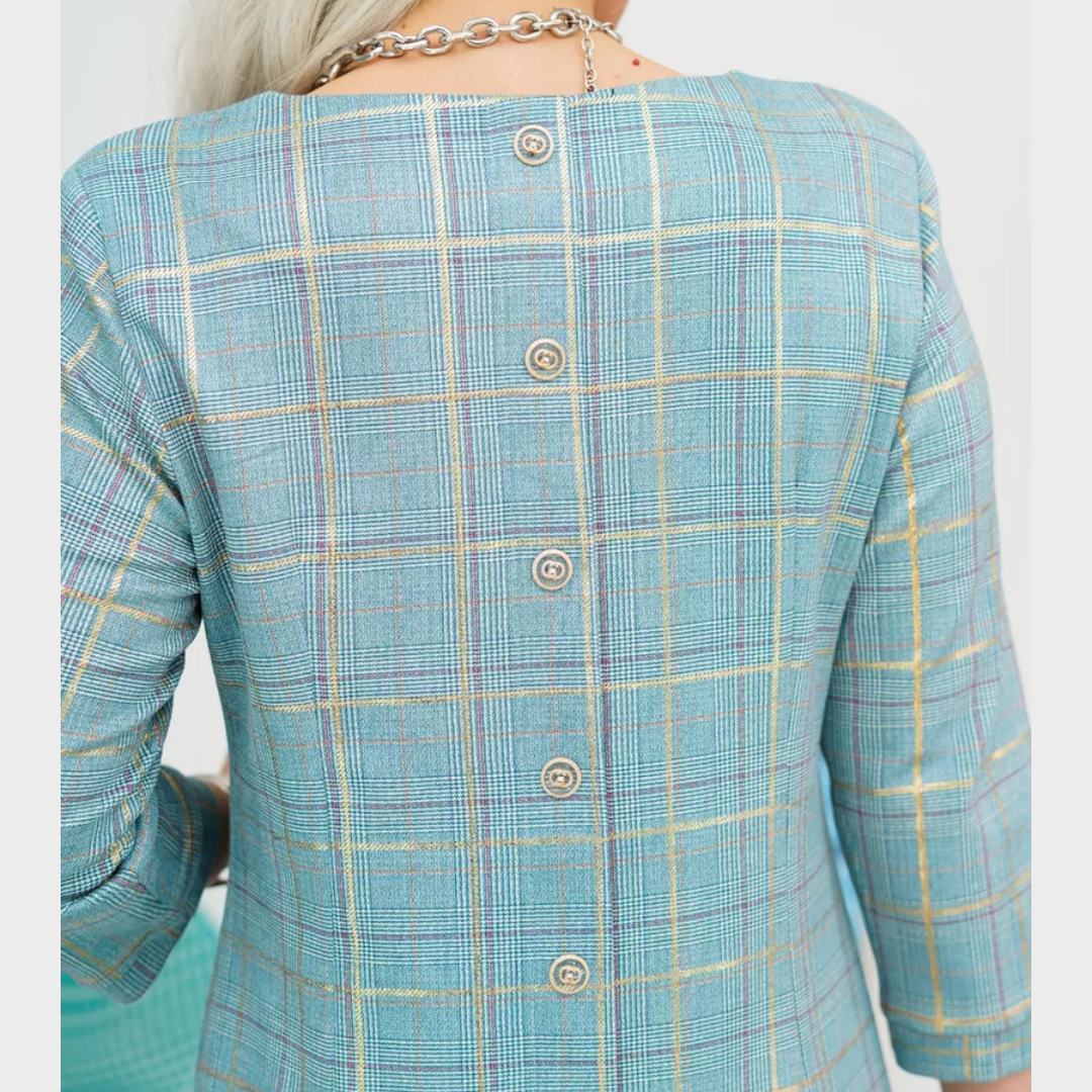 Jennie | Γυναικείο Πλισέ Φόρεμα με Καρό Σχέδιο