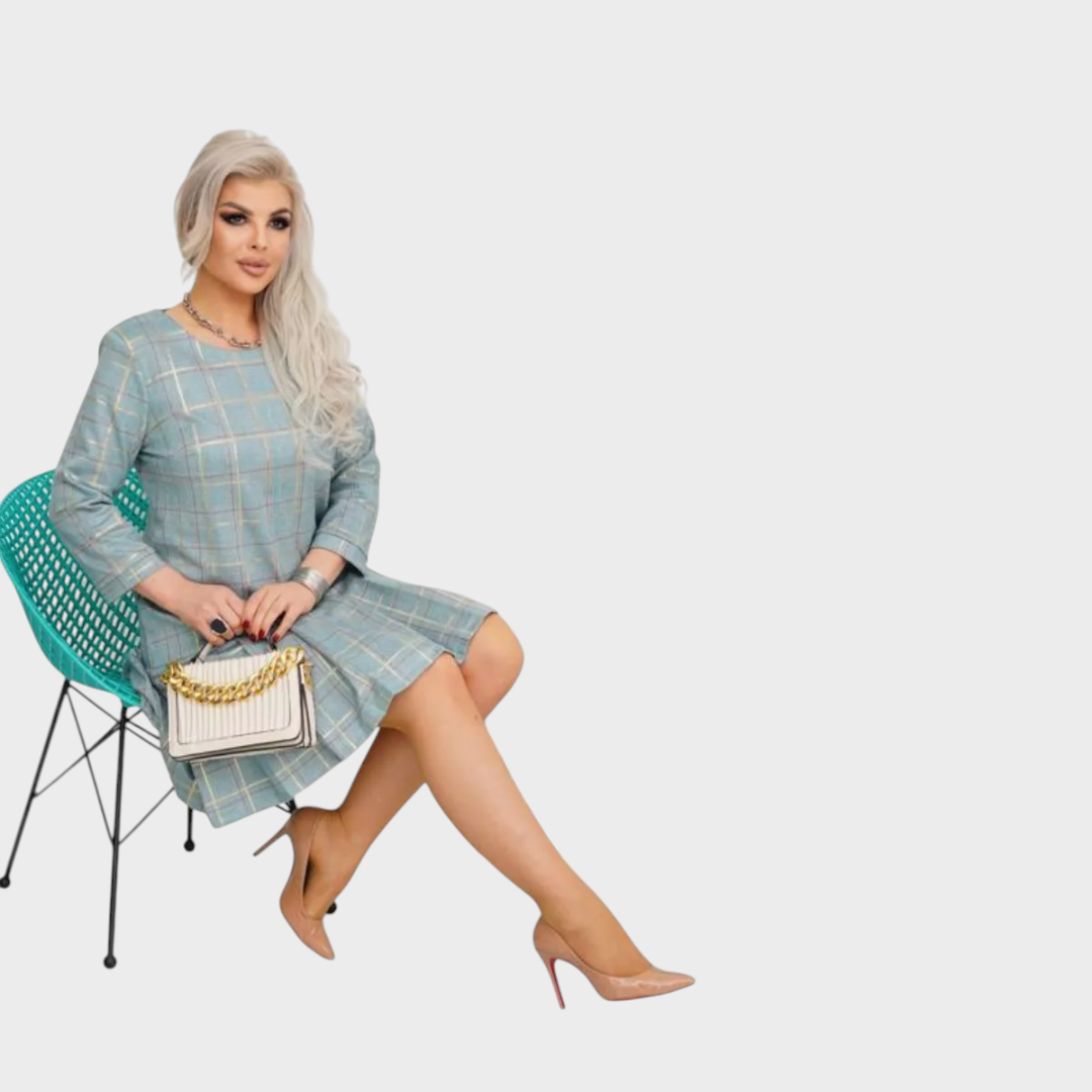 Jennie | Γυναικείο Πλισέ Φόρεμα με Καρό Σχέδιο