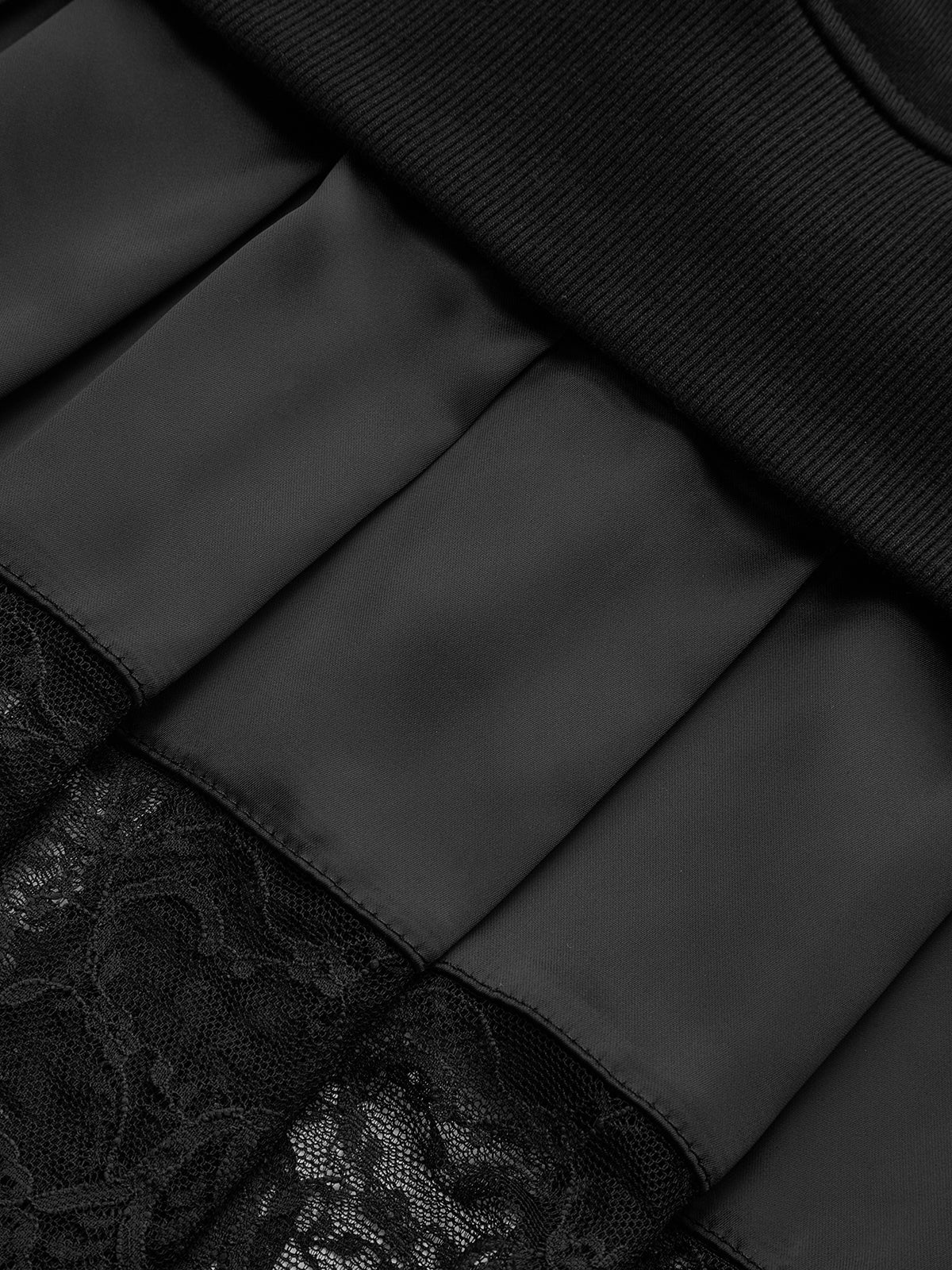 Katie - Φόρεμα Φούτερ με Πτυχώσεις στο Τελείωμα και Λεπτομέρειες από Δαντέλα (Pleated Hem Lace-Trimmed Sweatshirt Dress)