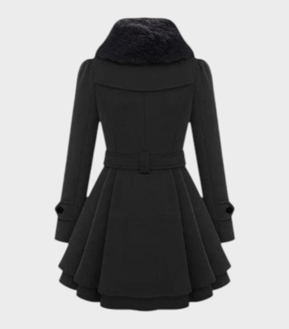 Terra | Παλτό Διπλής Όψης με Γούνα