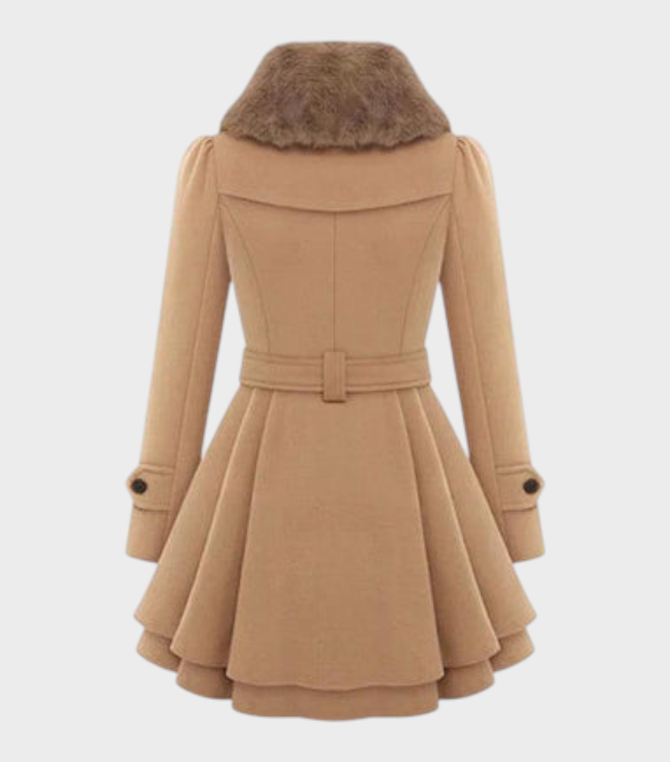 Terra | Παλτό Διπλής Όψης με Γούνα