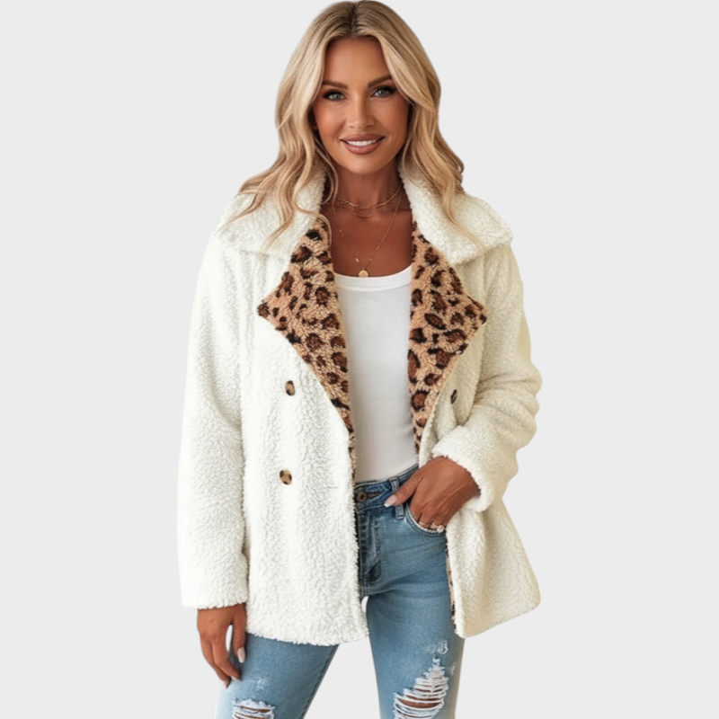 Sasha | Ζεστό Παλτό Λεοπάρδαλης