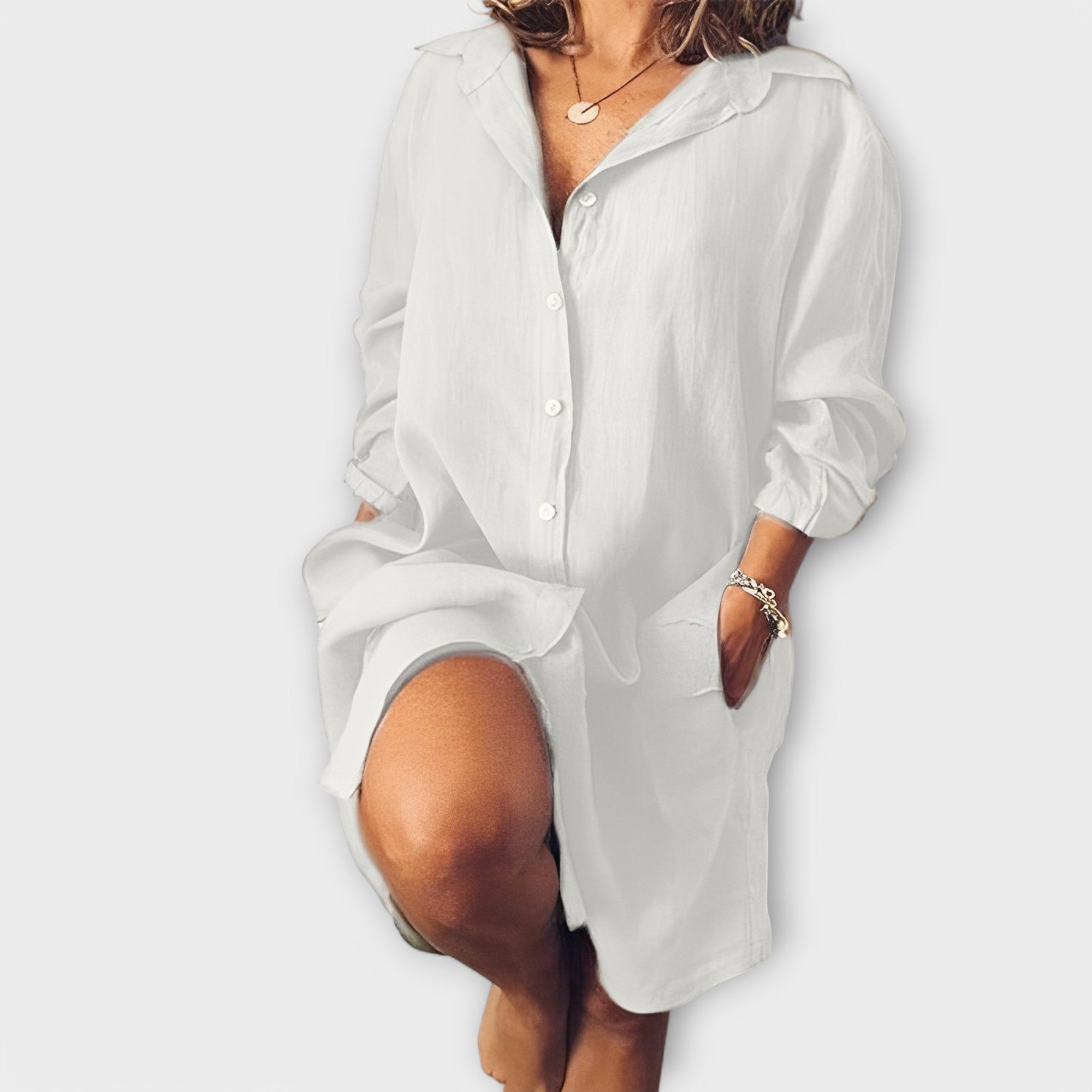 Καθημερινή λινή μπλούζα