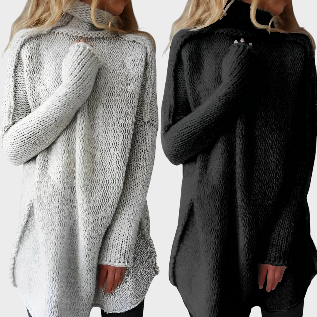 Amora | Πλεκτό Πουλόβερ με Υψηλό Λαιμό