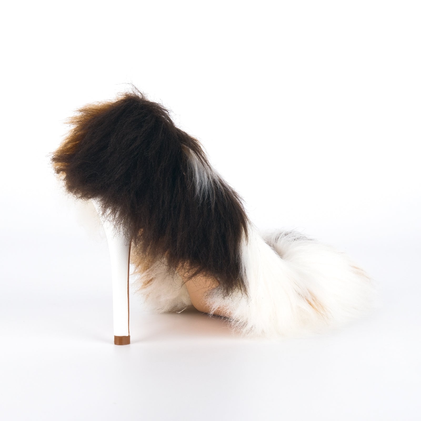 Mariene| Γόβες Στιλέτο με Μυτερή Μύτη και Γούνα