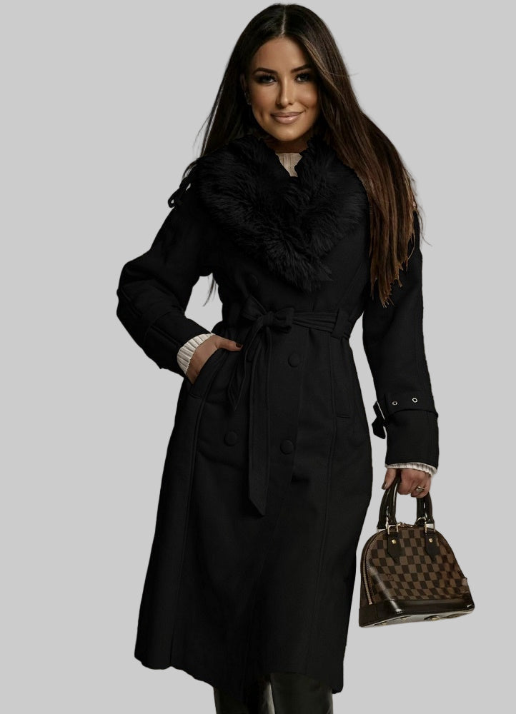 Παλτό Με Γούνα Στον Γιακά