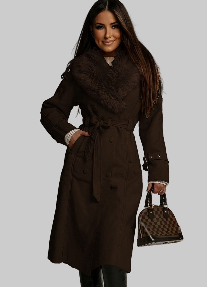 Παλτό Με Γούνα Στον Γιακά